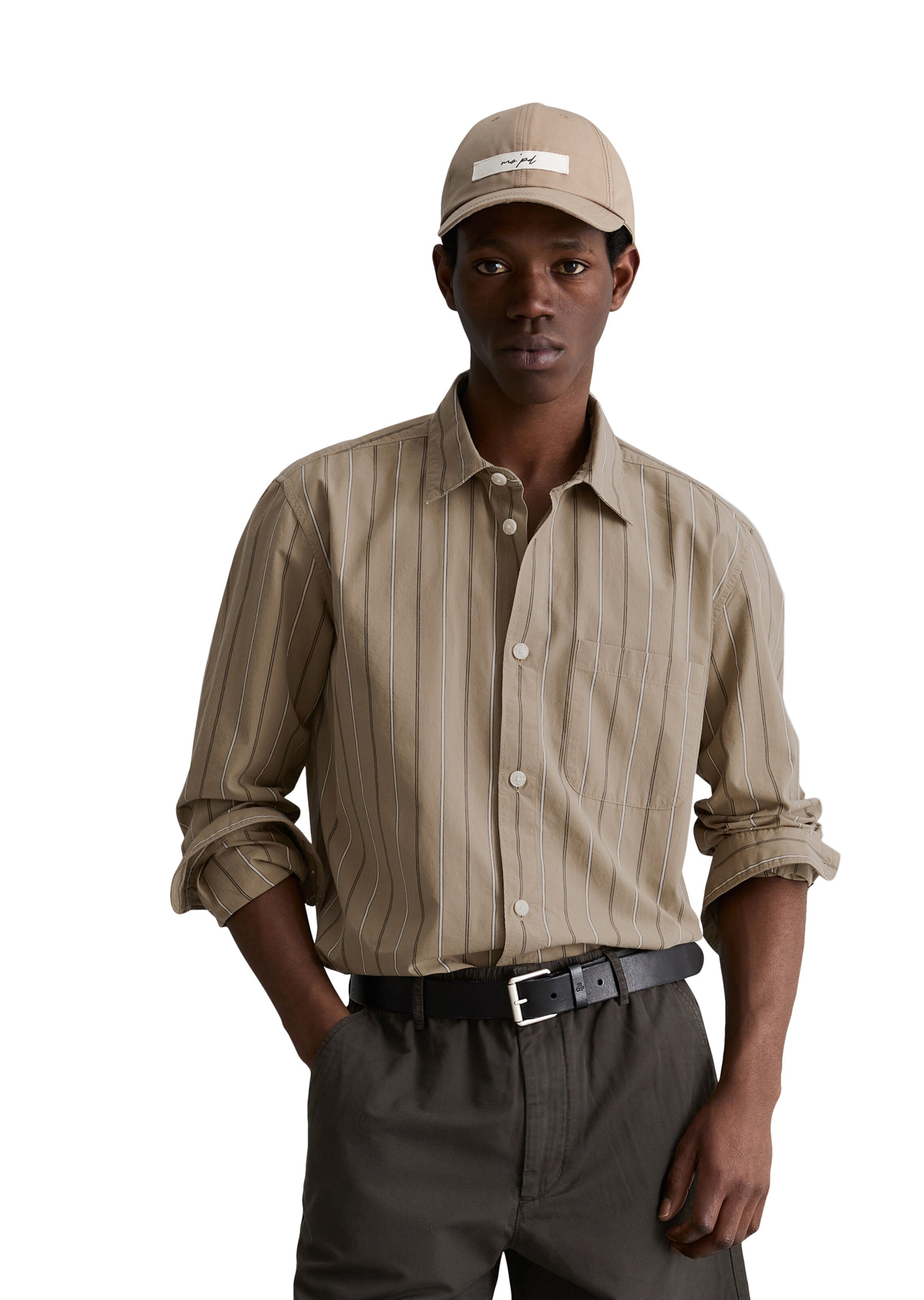 Marc O'Polo DENIM Regular fit Button Up Shirt in Beige: front