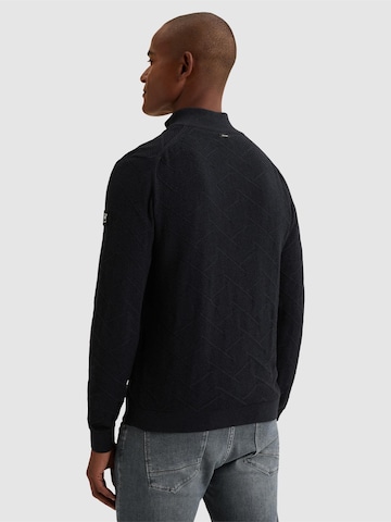 VANGUARD Pullover 'Pullover with half-zip and allover texture'‌‌‌‌‌‌‌‌‌‌ in Blau