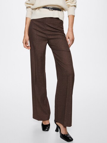 Wide leg Pantaloni con piega frontale 'Paula' di MANGO in marrone: frontale