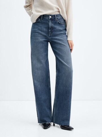 MANGO Loosefit Jeans 'Denver' in Blauw: voorkant