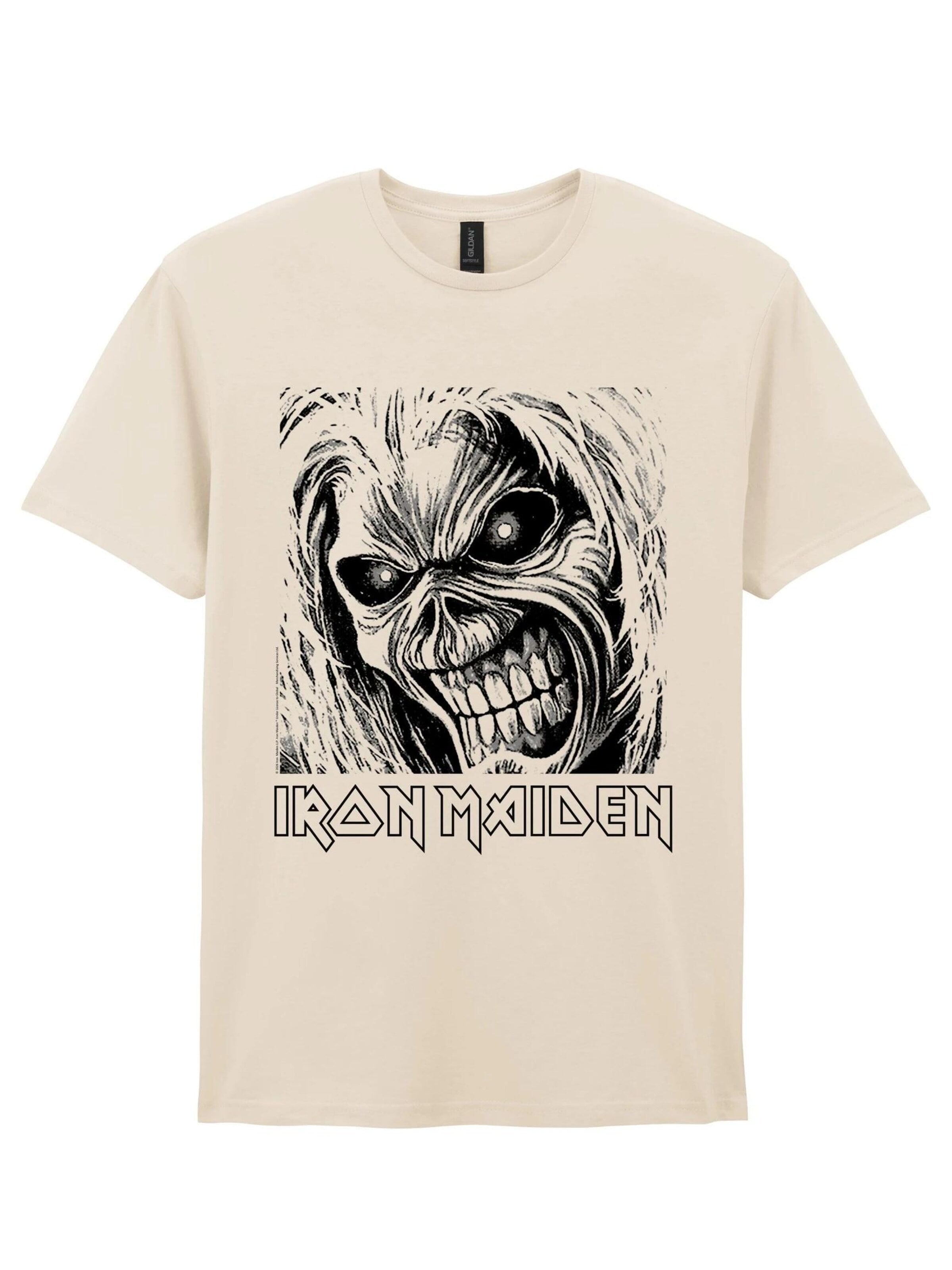 Iron Maiden - Camiseta 'Iron  Maiden Eddie Boxed T-Shirt' en blanco: frente