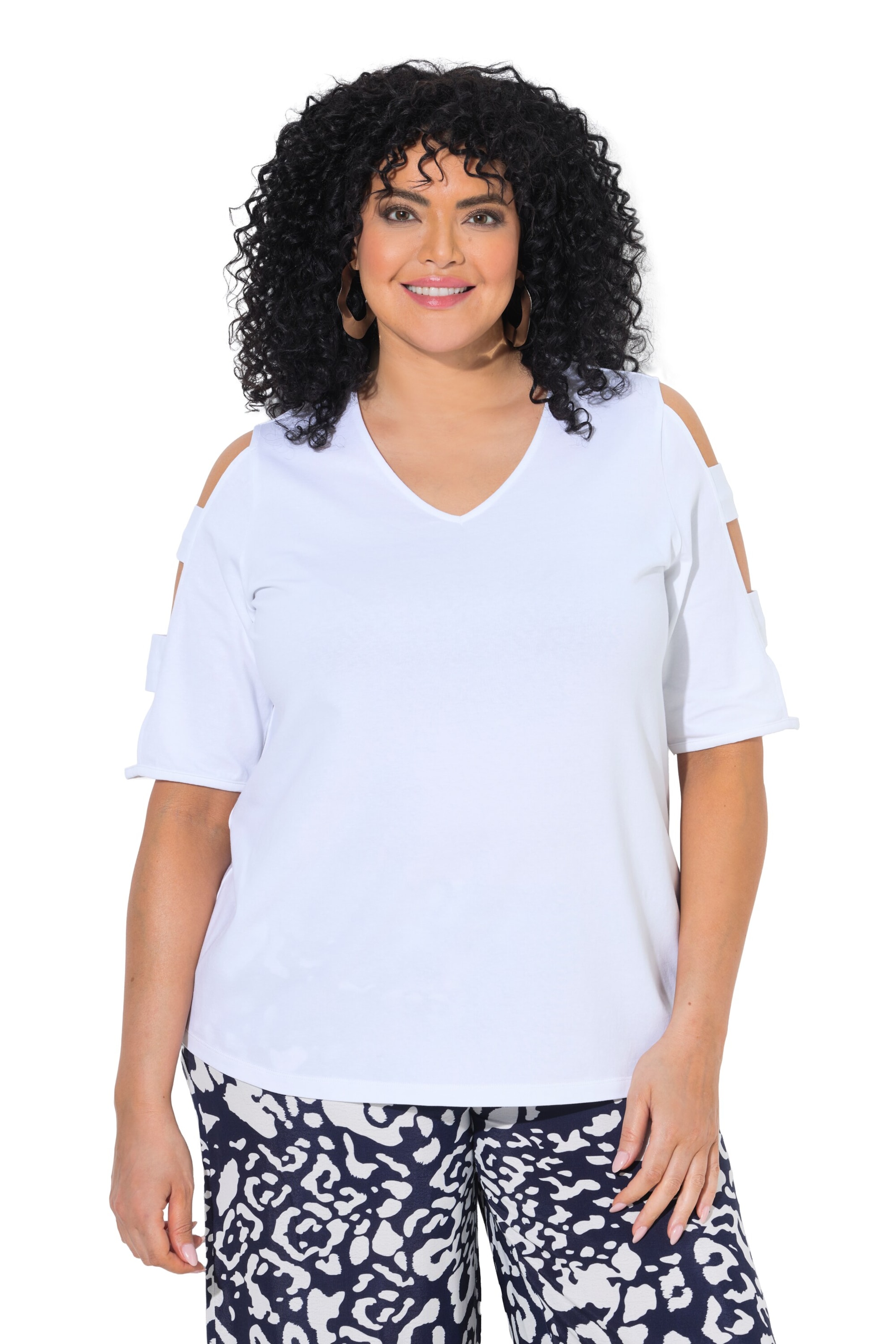 Ulla Popken T-Shirt in Weiß: Vorderseite
