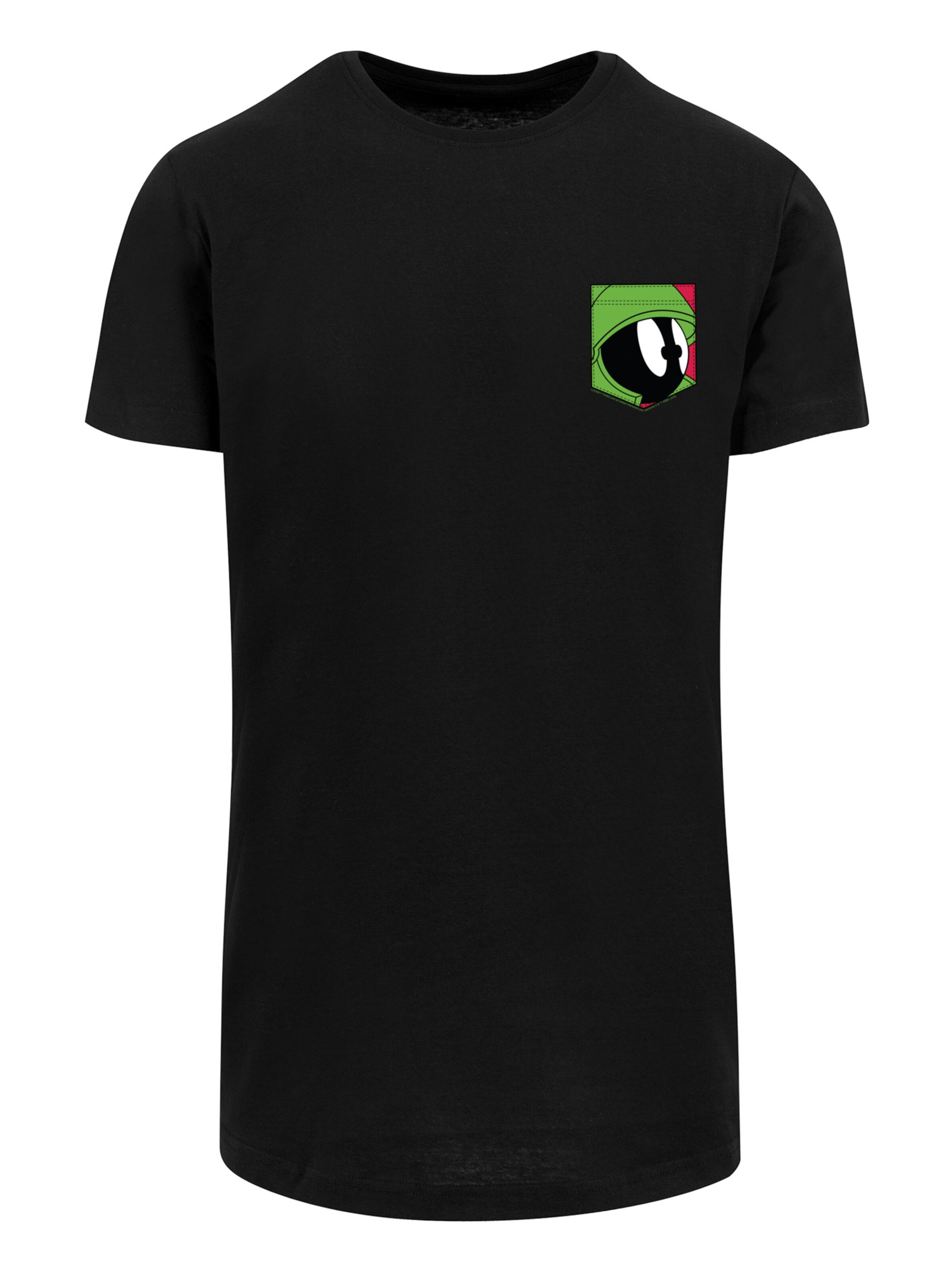 Maglietta 'Looney Tunes Marvin The Martian' di F4NT4STIC in nero: frontale