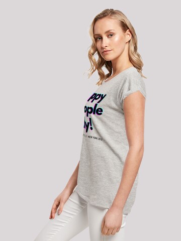 T-shirt 'Happy people only New York' F4NT4STIC en gris