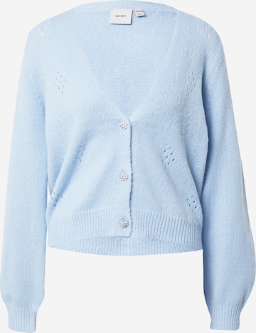 ICHI Knit Cardigan 'TAUREL' in Blue: front