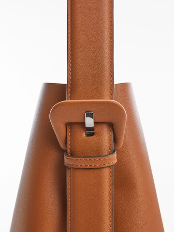 MANGO Shoulder Bag 'Lucia' in Brown
