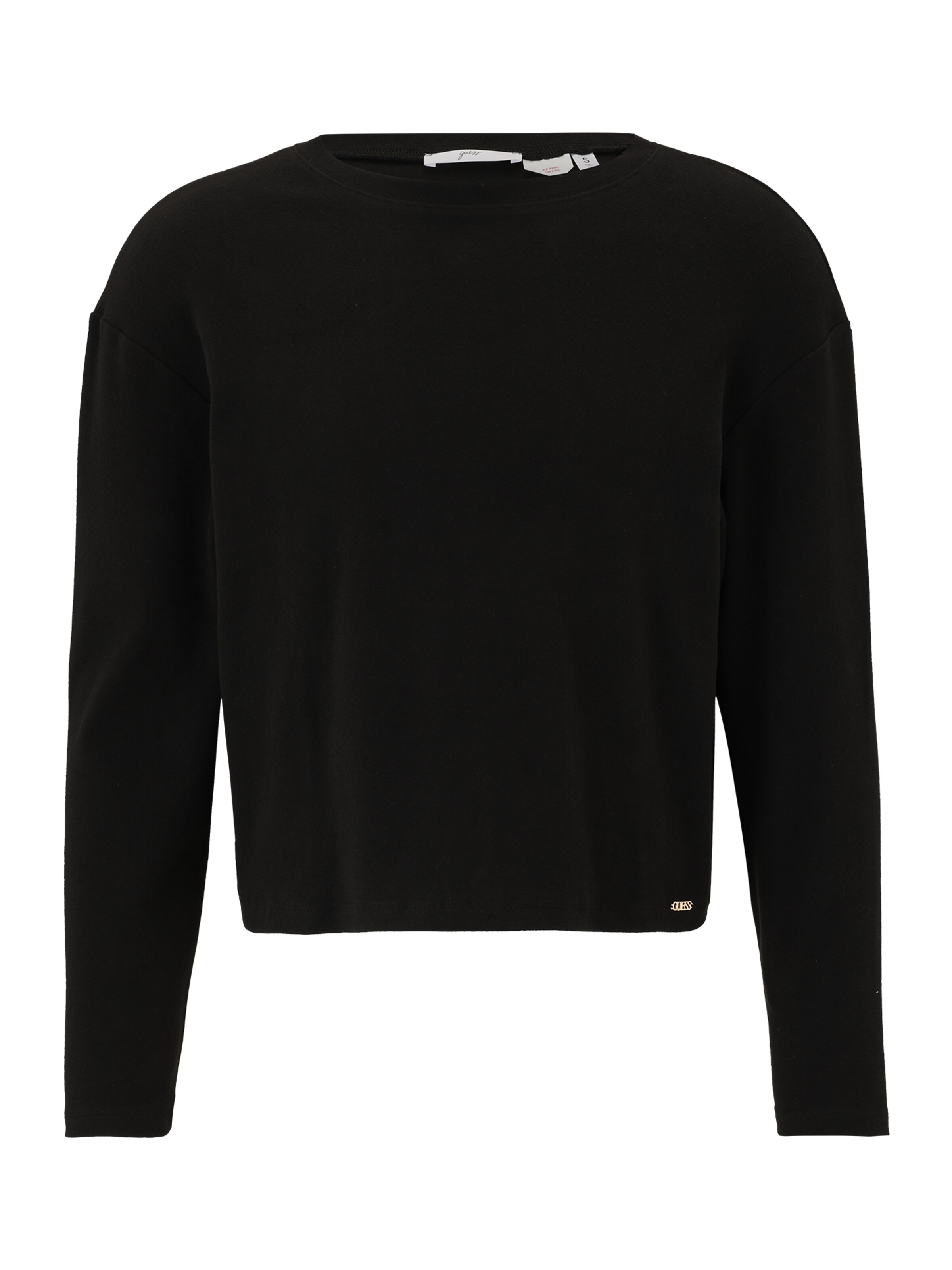 Tricou 'ELSA' de la GUESS pe negru: față