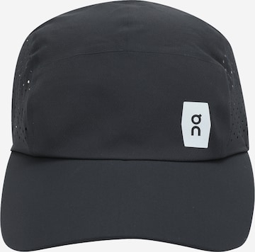 On Athletic Cap in Black: front