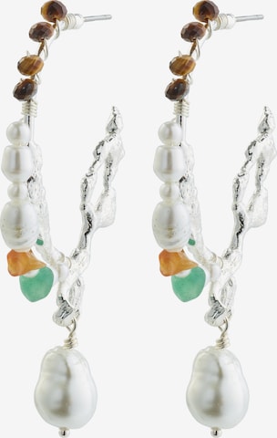 Boucles d'oreilles 'Force' Pilgrim en argent : devant