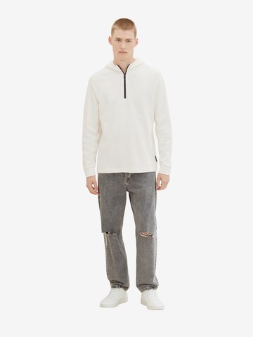 TOM TAILOR DENIM Sweatshirt in Wit