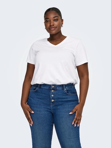 ONLY Carmakoma T-shirt 'CARBONNIE' i vit: framsida