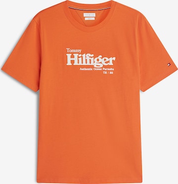 T-Shirt TOMMY HILFIGER en orange : devant