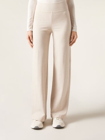 CALZEDONIA Wide Leg Hose in Beige: Vorderseite
