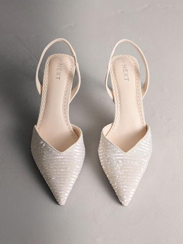 Next Лодочки с открытой пяткой 'Forever Comfort' в Белый