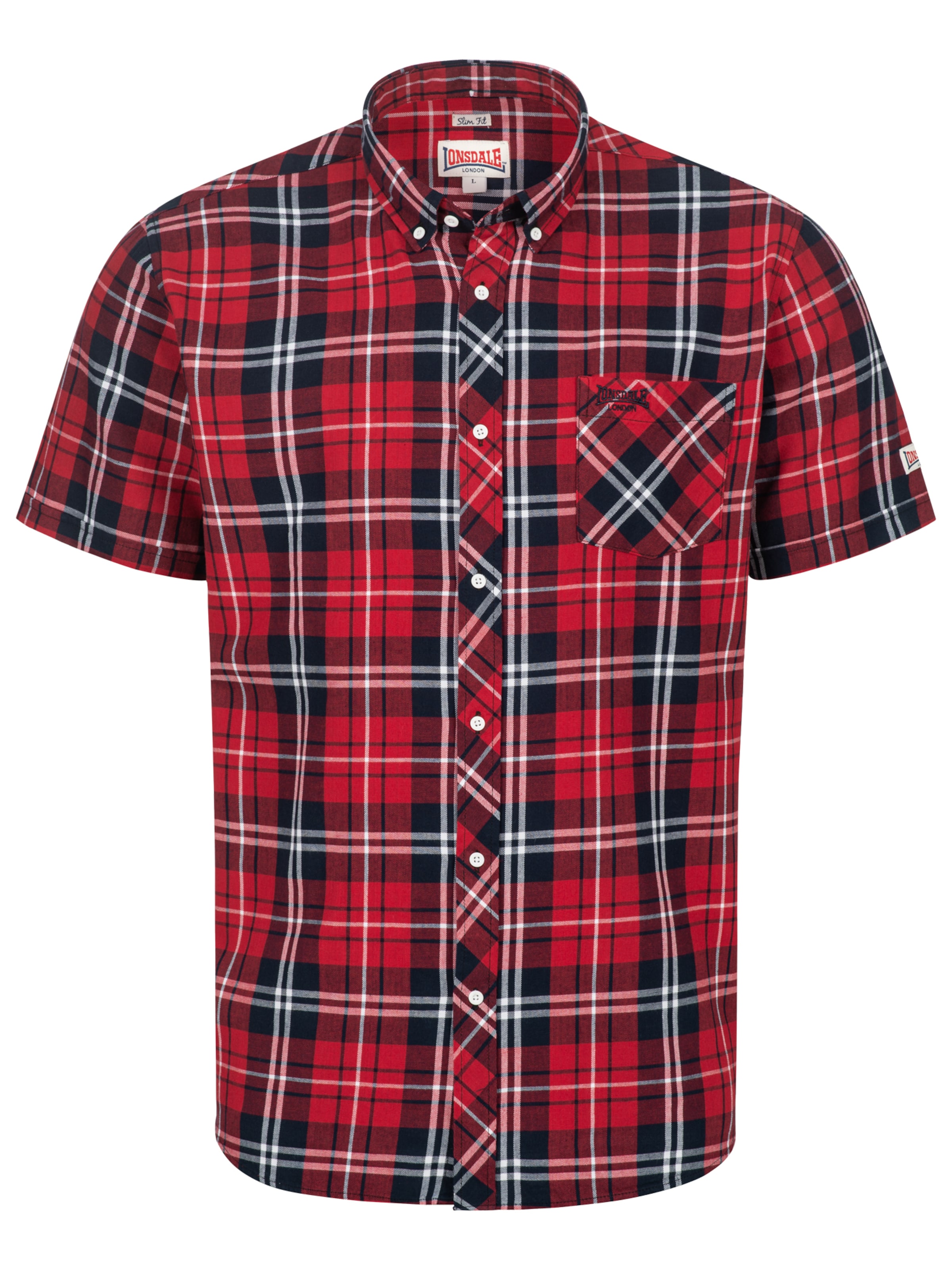 Regular fit Camicia 'Brixworth' di LONSDALE in rosso: frontale