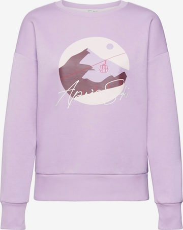 ESPRIT Athletic Sweatshirt in Purple: front