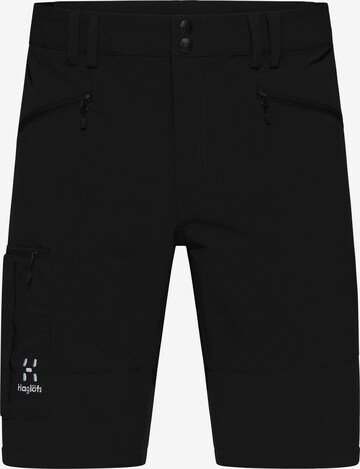 Haglöfs Slim fit Outdoor Pants 'Rugged' in Black: front