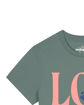 T-shirt 'Pfotenliebe' Watapparel en vert