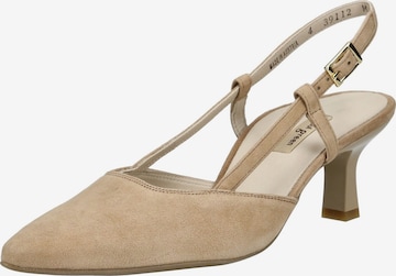 Décolleté sling di Paul Green in marrone: frontale