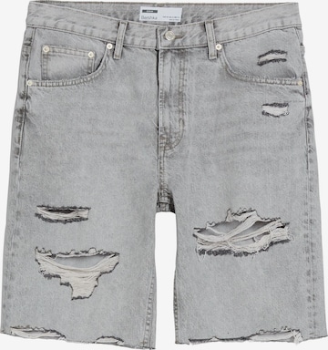 Bershka Regular Jeans in Grijs: voorkant