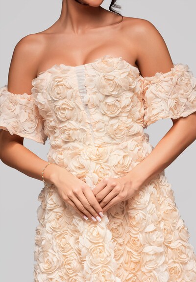 Ombre Cocktailkleid 'Cindy' in ecru, Produktansicht