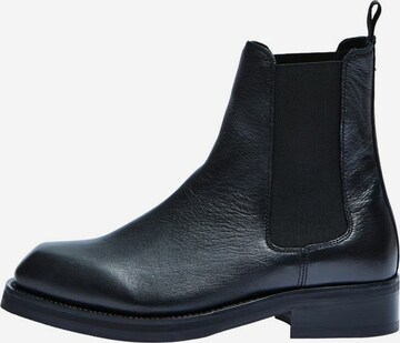 SELECTED FEMME Chelsea boots in Zwart