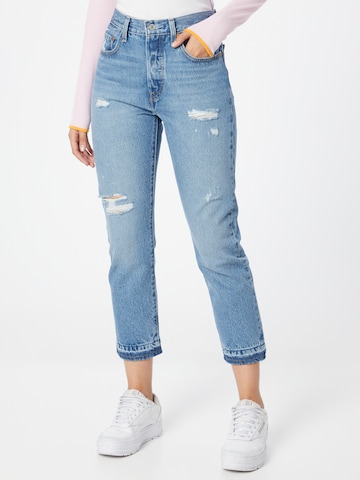 LEVI'S ® Regular Jeans '501 Crop' i blå: forside