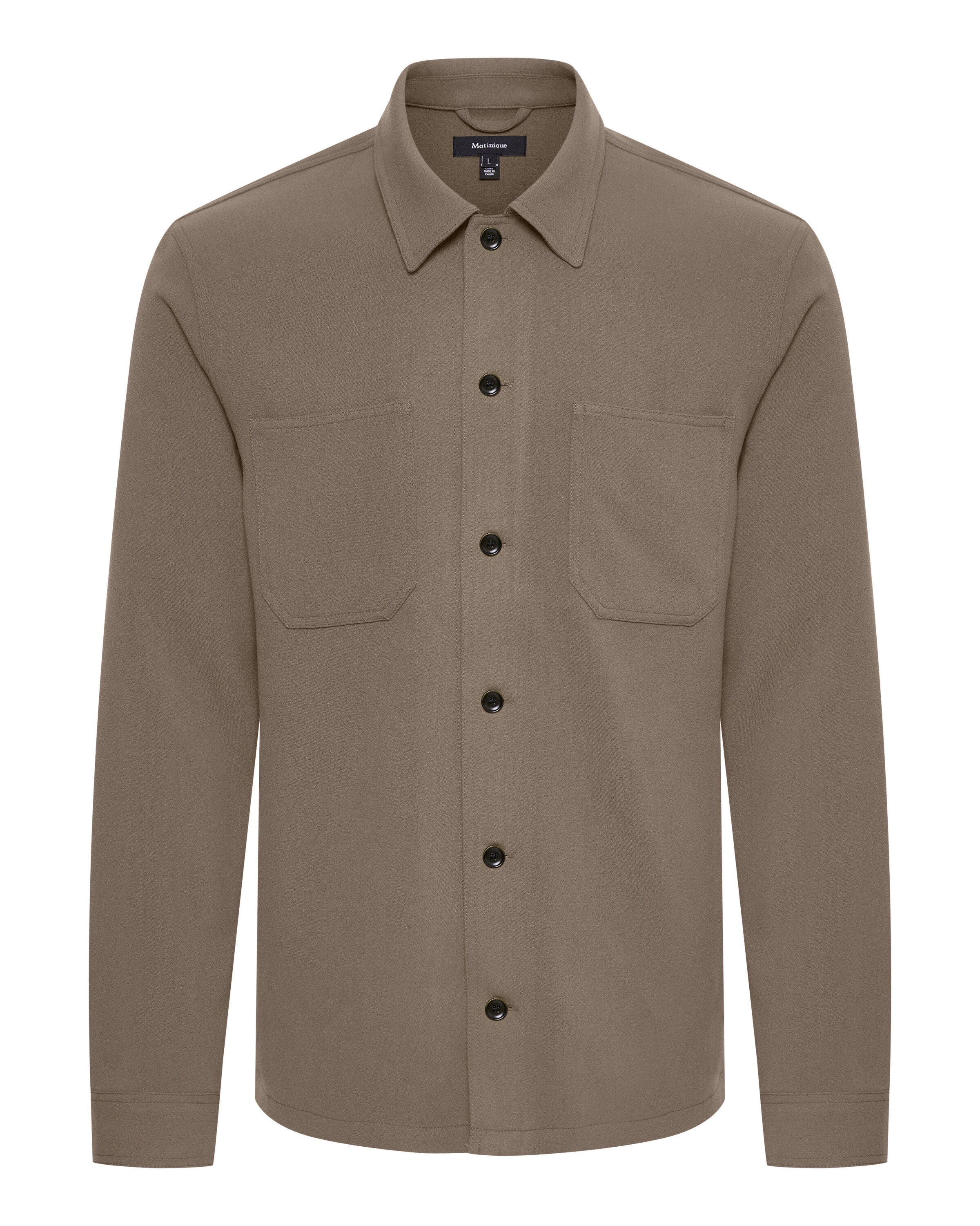 Matinique Overhemd 'MAPelton' in Bruin: voorkant