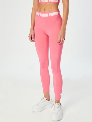 PUMA - Skinny Calças de desporto em rosa: frente