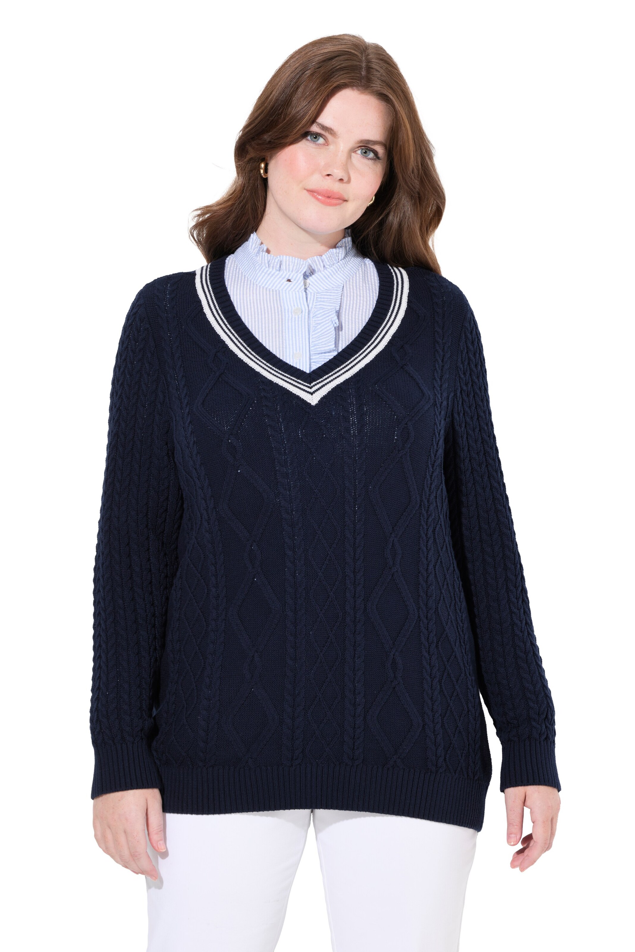 Ulla Popken Sweater in Blue: front
