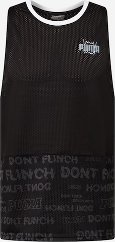 PUMA Performance Shirt 'Dont Sweat It' in Black: front