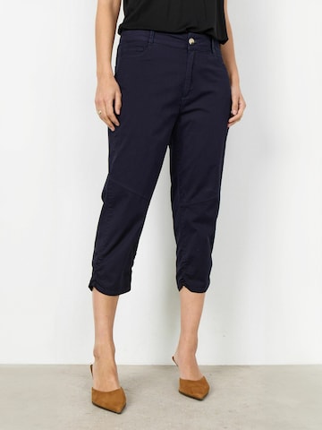 Coupe slim Pantalon 'Rovena' Soyaconcept en bleu : devant