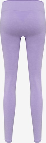 Skinny Pantaloni sportivi di Hummel in lilla