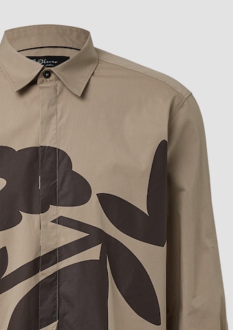 s.Oliver Regular Fit Hemd in Braun