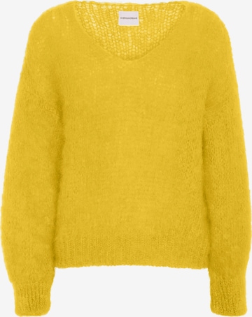 americandreams Oversizepullover 'Milana Mohair' in Gelb: Vorderseite