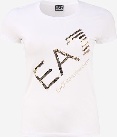 EA7 Emporio Armani T-shirt en or / blanc, Vue avec produit