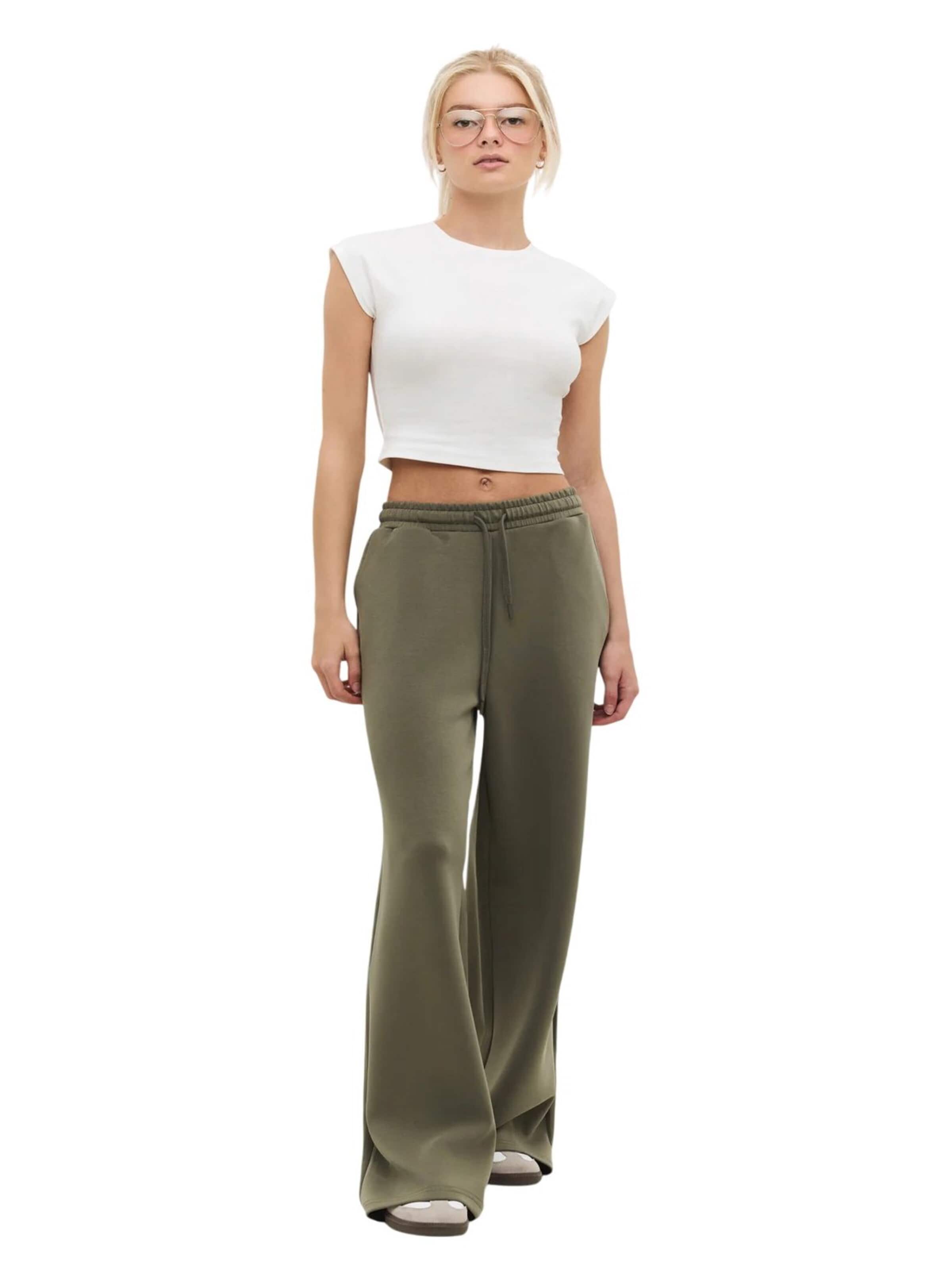 No Matter What Trousers in Green: front