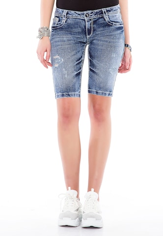 CIPO & BAXX Slimfit Jeans in Blauw: voorkant