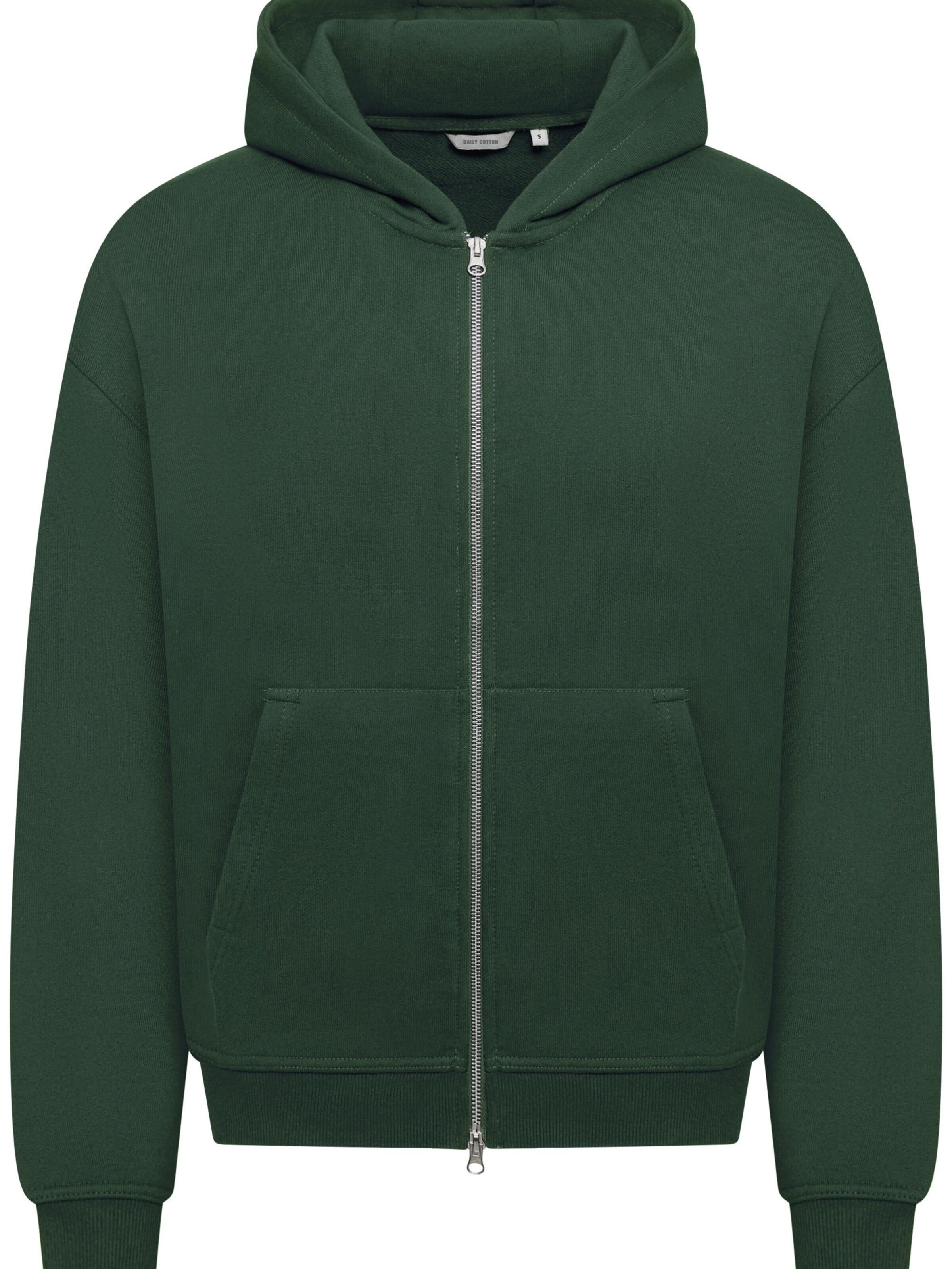 Daily Cotton Sweatjacke 'DCLUGO'‌‌‌‌ in Grün