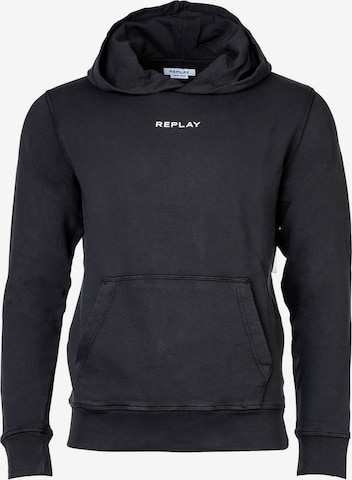 Sweat-shirt REPLAY en noir : devant