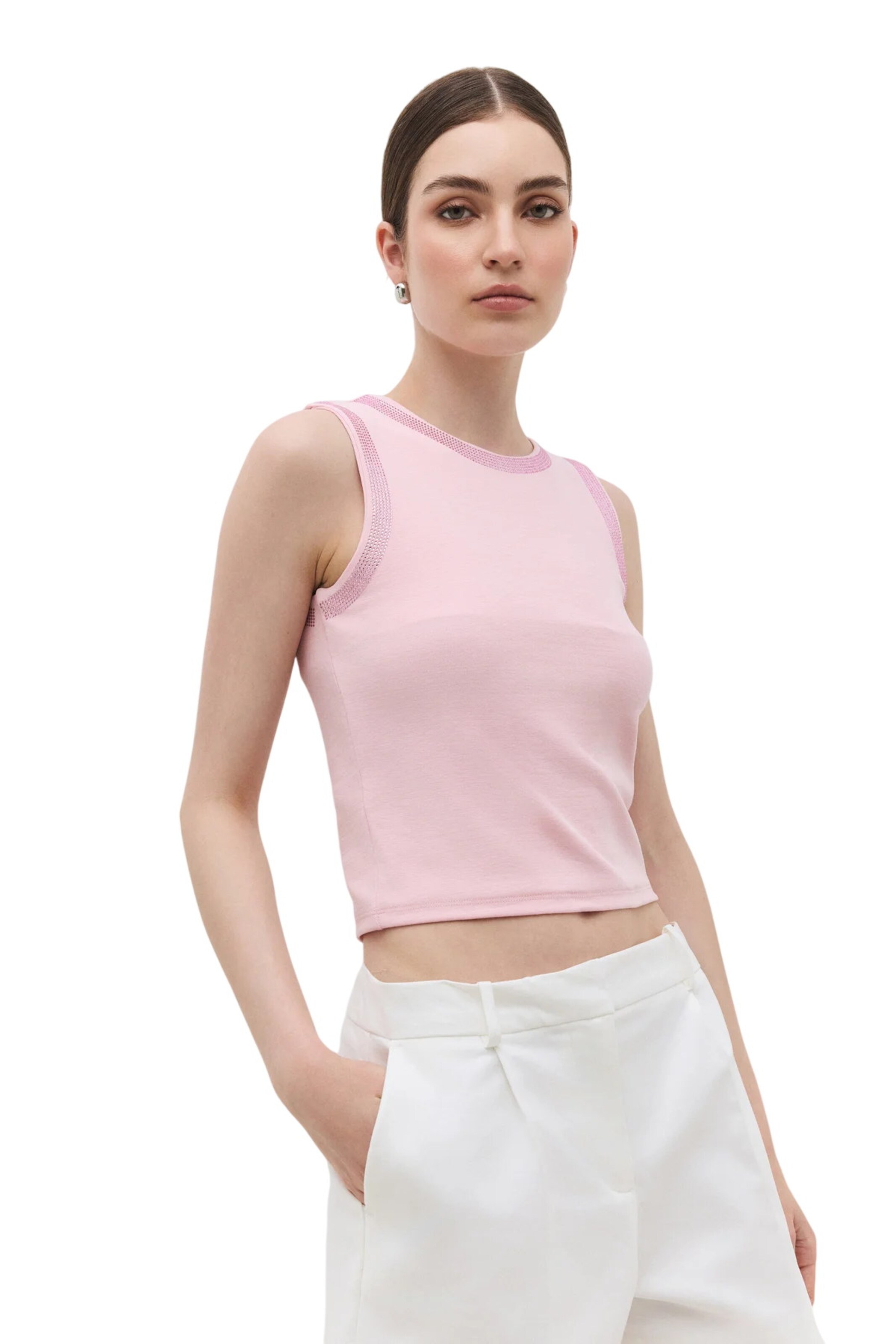 No Matter What Top in Pink: front