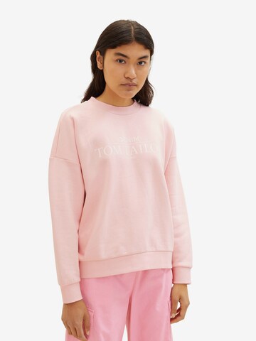 TOM TAILOR DENIM Sweatshirt in Roze