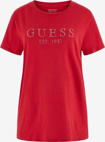 T-shirt GUESS en rouge : devant