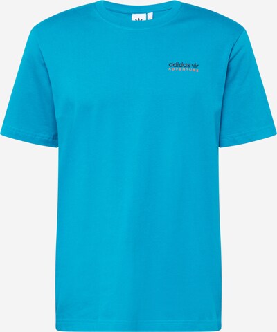 ADIDAS ORIGINALS T-Shirt 'Adventure Mountain Back' in azur / orange / schwarz / weiß, Produktansicht