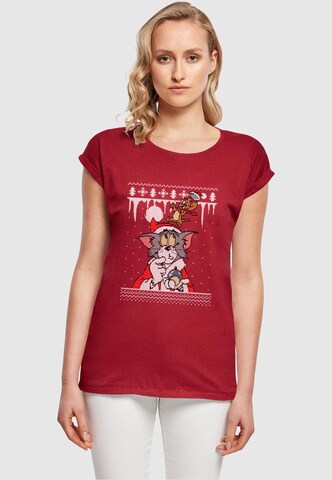 T-shirt 'Tom and Jerry - Fair Isle' ABSOLUTE CULT en rouge : devant