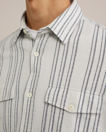WE Fashion Regular fit Button Up Shirt in Grey