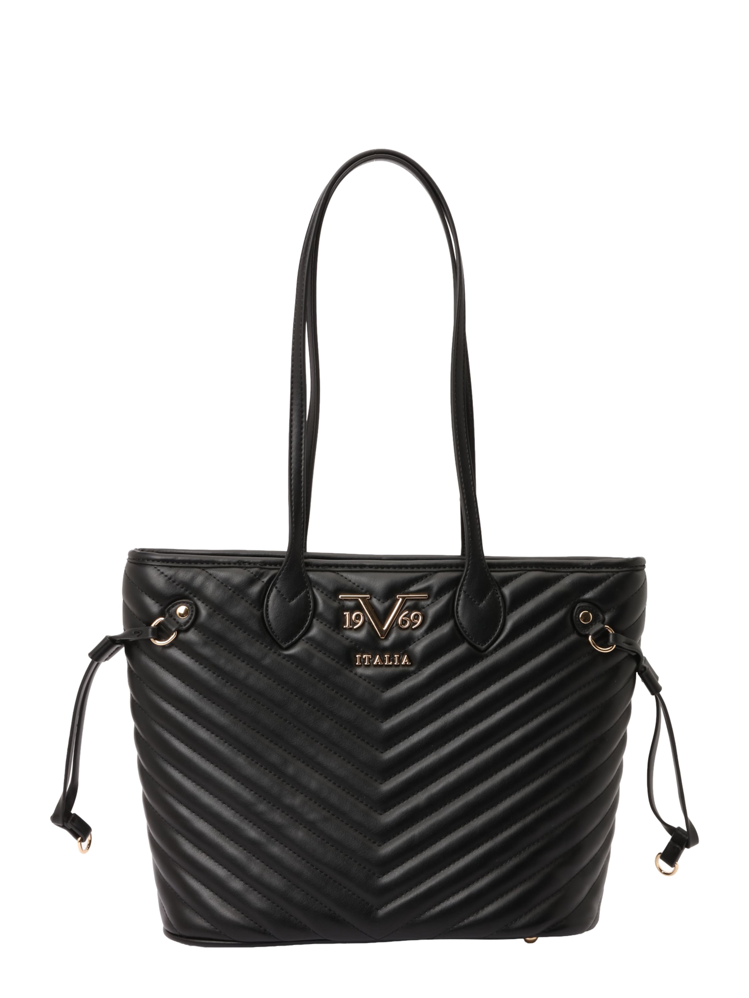 19V69 ITALIA Shopper 'Blagica Gold' in Black: front