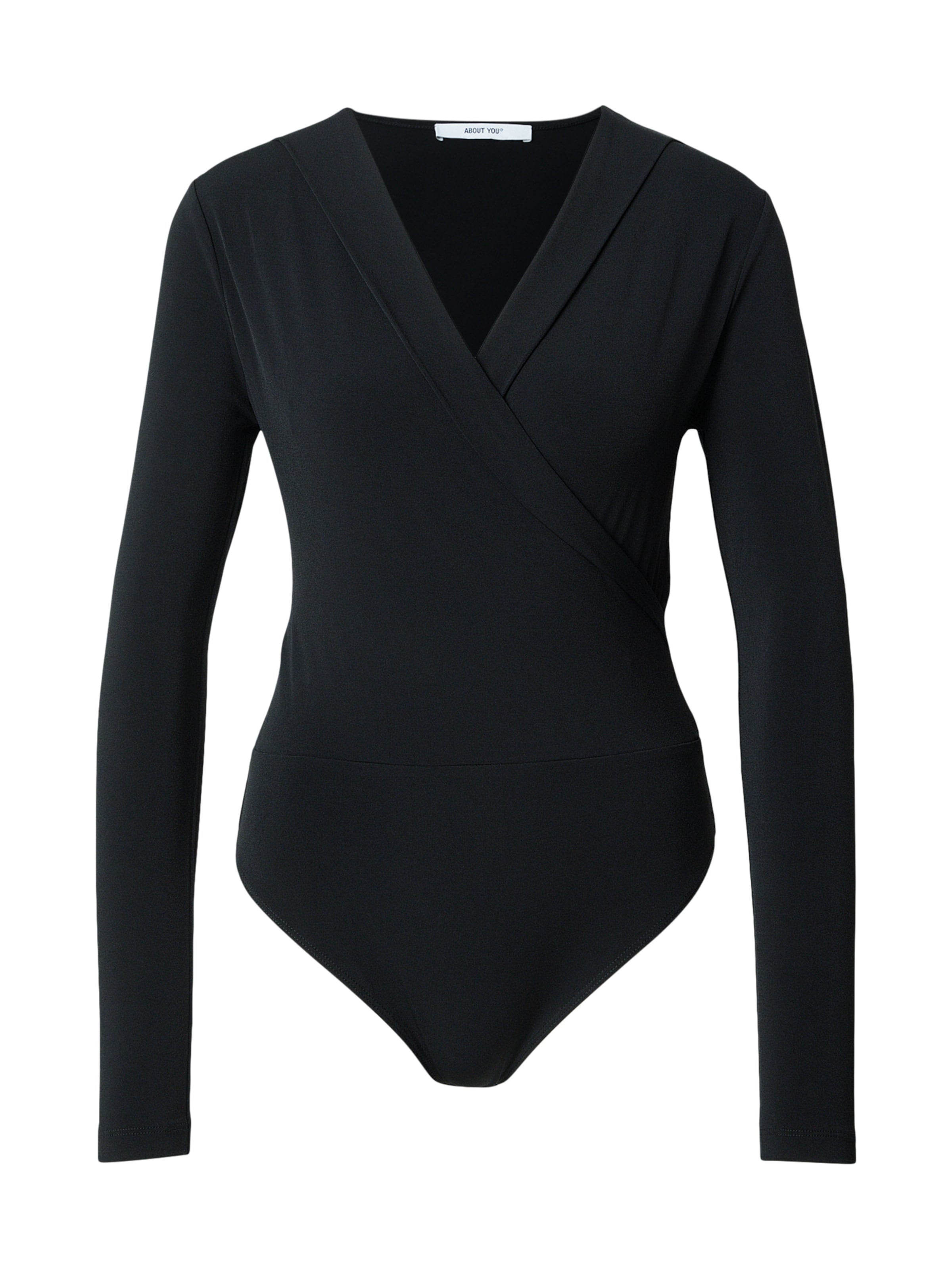 ABOUT YOU Κορμάκι-μπλουζάκι 'Isa' σε μαύρο: μπροστά
