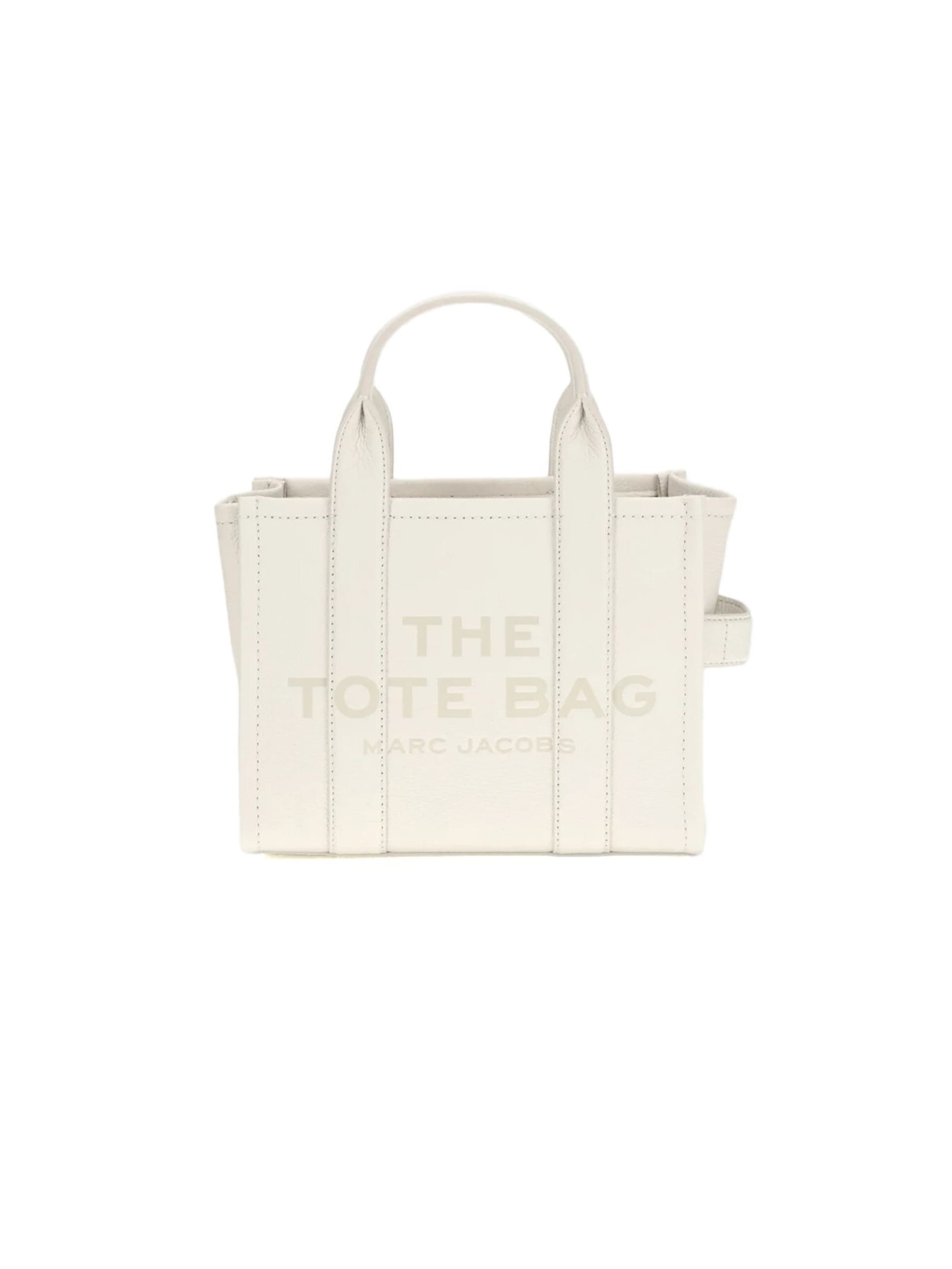 Marc Jacobs - Bolso de mano 'The Small Tote' en blanco: frente