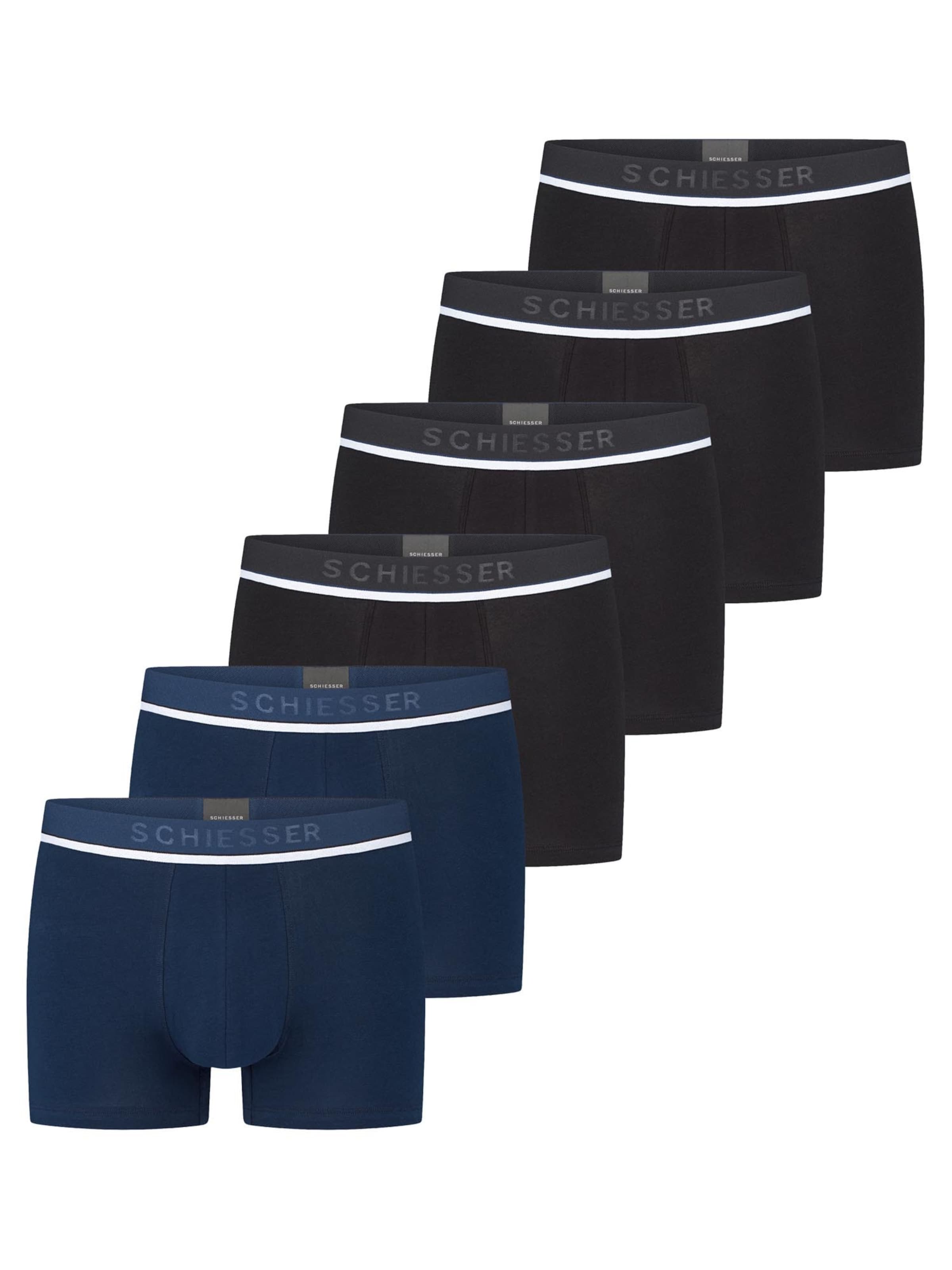 SCHIESSER Boxer shorts '95/5 Organic Cotton' in Blue: front